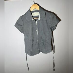 Hollister curvy-short pleated shirt.